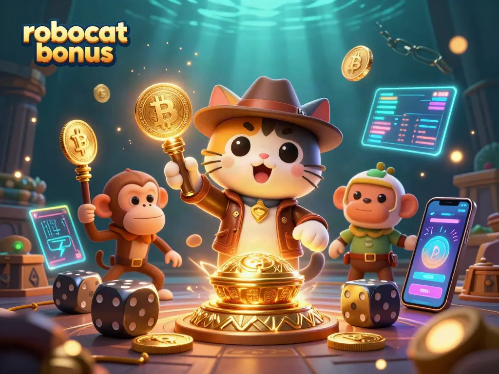 Engage with the robocat bonus through a 3D casino adventure featuring an explorer cat and a golden artifact.
