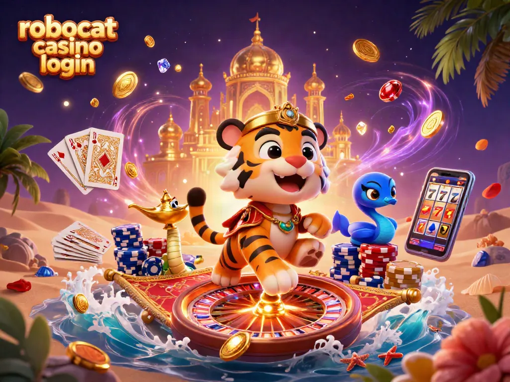 Experience the thrill of robocat casino login with our vibrant casino scene featuring slots and games.